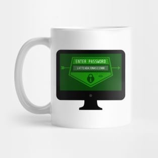 Felicity Smoak - Computer Log In Screen - LATTE ADA JONAS 11900 Mug